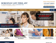 Tablet Screenshot of losangelesemployeelawyer.com